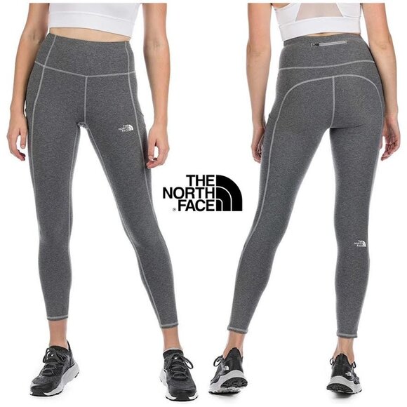 NWT $89 THE NORTH FACE Women XS Kepplier Hike Pocket Leggings TNF Medium Grey - Picture 1 of 6